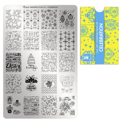 Moyra Stamping Plate No 009 - Celebration