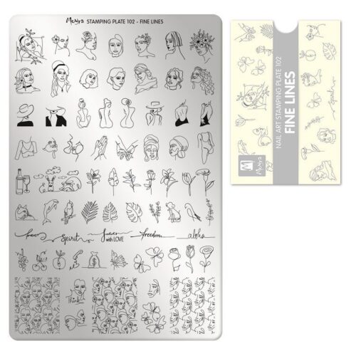 Moyra Stamping Plate No 102 - Fine Lines