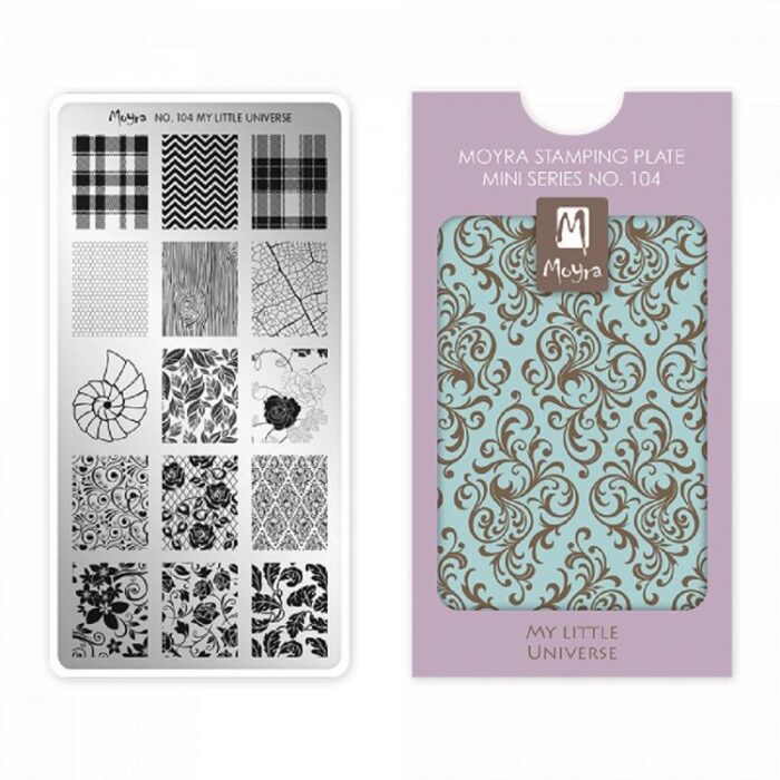 Moyra Mini Stamping Plate 104 - My Little Universe