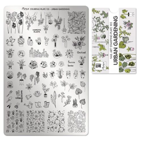 Moyra Stamping Plate No 105 - Urban Gardening