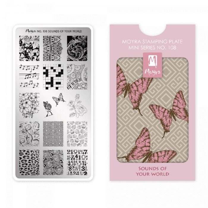 Moyra Mini Stamping Plate No 108 - Sounds of your World
