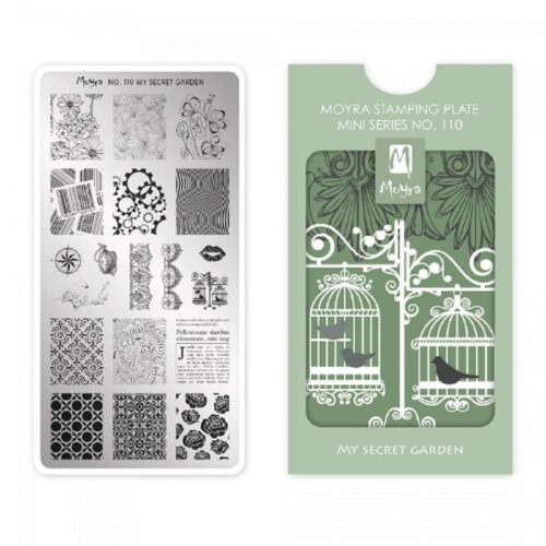 Moyra Mini Stamping Plate No 110 - My Secret Garden