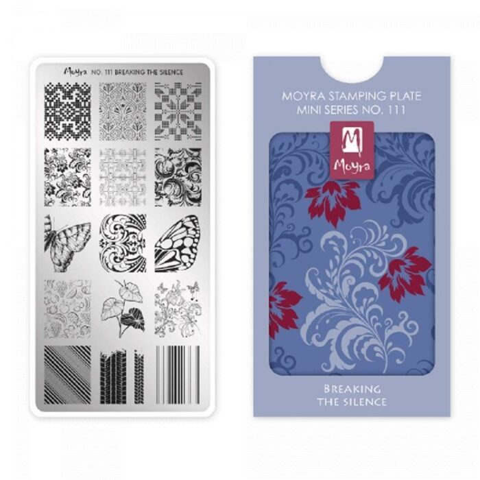 Moyra Mini Stamping Plate No 111 - Breaking the Silence