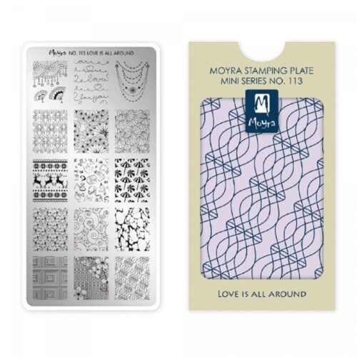 Moyra Mini Stamping Plate No 113 - Love is all around