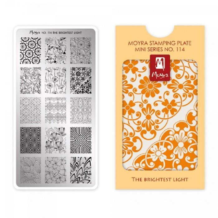 Moyra Mini Stamping Plate No 114 - The brightest Light