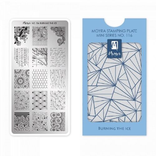 Moyra Mini Stamping Plate No 116 - Burning the Ice