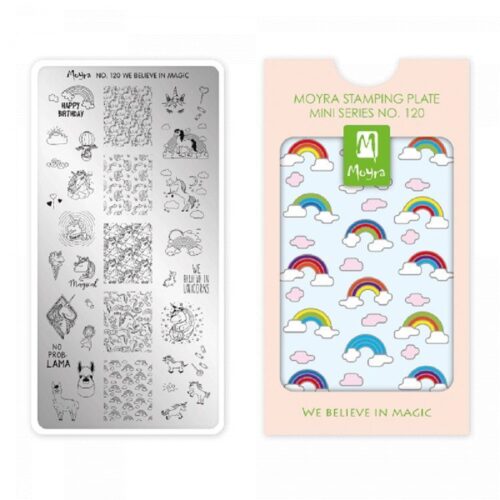 Moyra Mini Stamping Plate No 120 - We believe in Magic