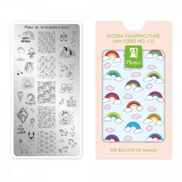Moyra Mini Stamping Plate No 120 - We believe in Magic