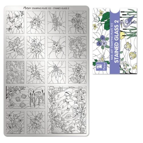 Moyra Stamping Plate No 122 - Stained Glass 2