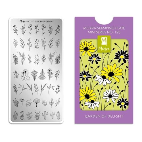 Moyra Mini Stamping Plate No 123 - Garden of Delight