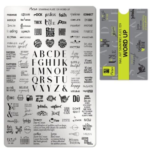 Moyra Stamping Plate No 129 - Word Up