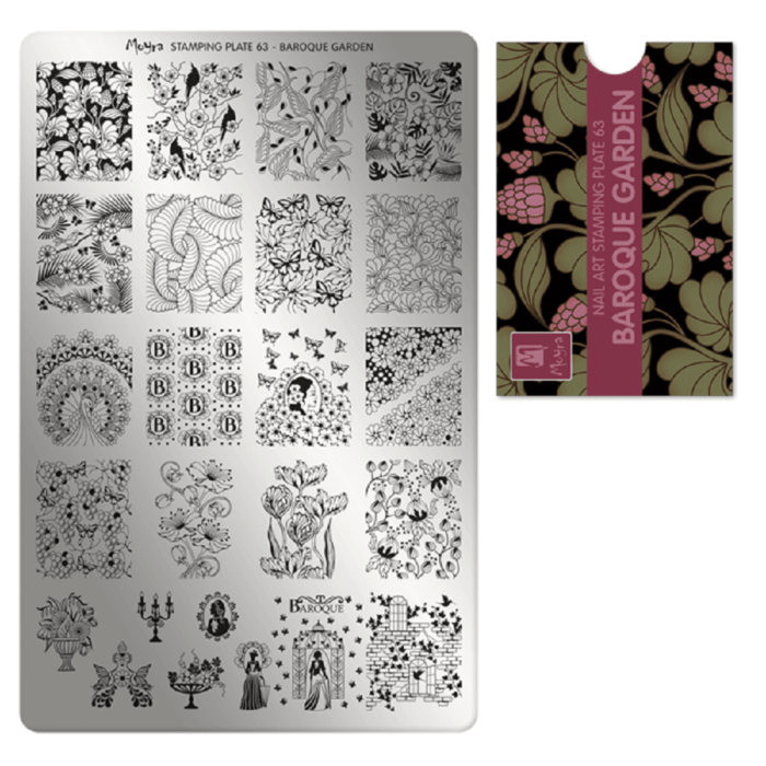 Moyra Stamping Plate No 063 - Baroque Garden