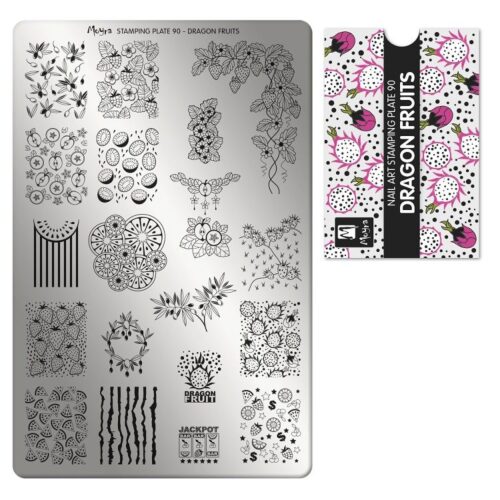 Moyra Stamping Plate No 090 - Dragon Fruit