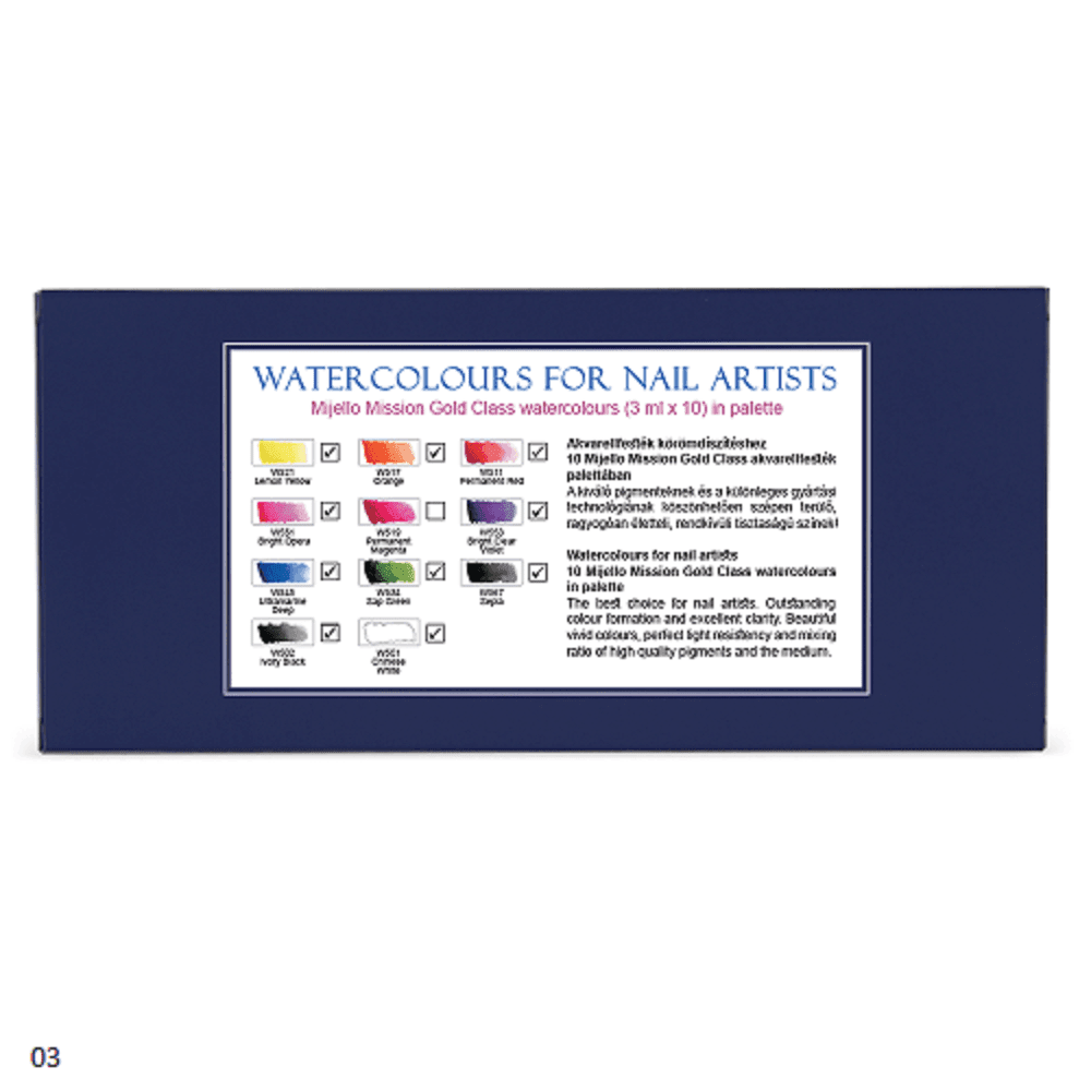 Mijello for Moyra mini watercolor paint set in palette No 03 - Image 2