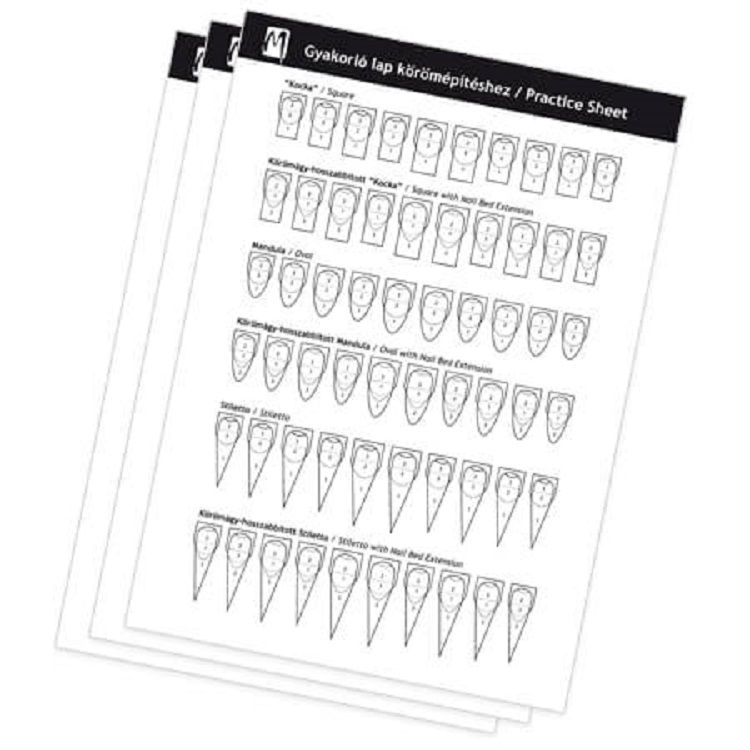 Moyra Practice Sheet for Nail Construction