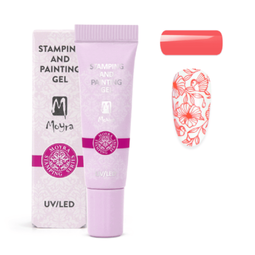 Moyra Stamping and Painting Gel No 16 Vivid Coral